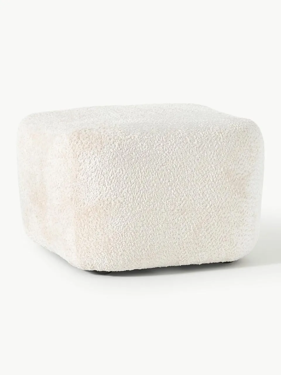 Voetenbank Wolke van teddy-bouclé^Westwing Collection New