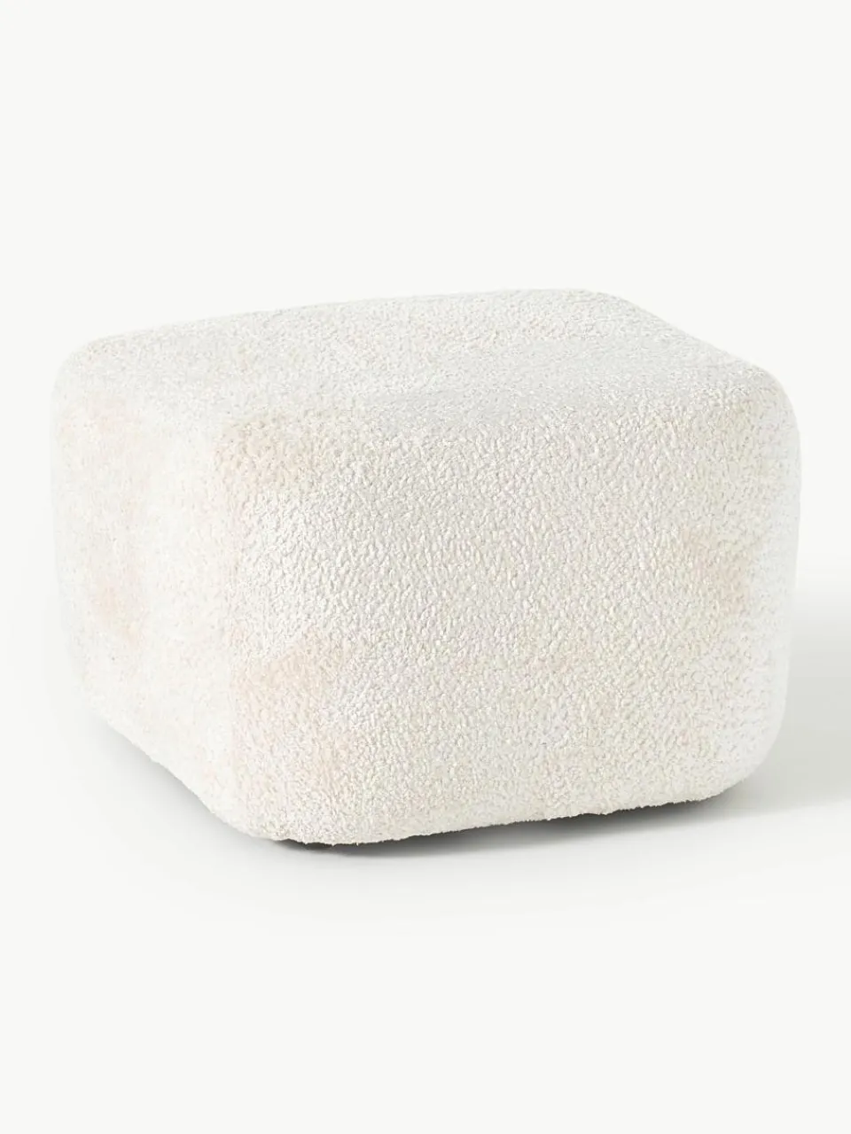 Voetenbank Wolke van teddy-bouclé^Westwing Collection New