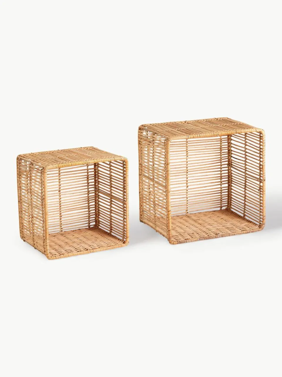 Vrijhangende boekenkasten Zeya van rotan, set van 2^Nordal Clearance