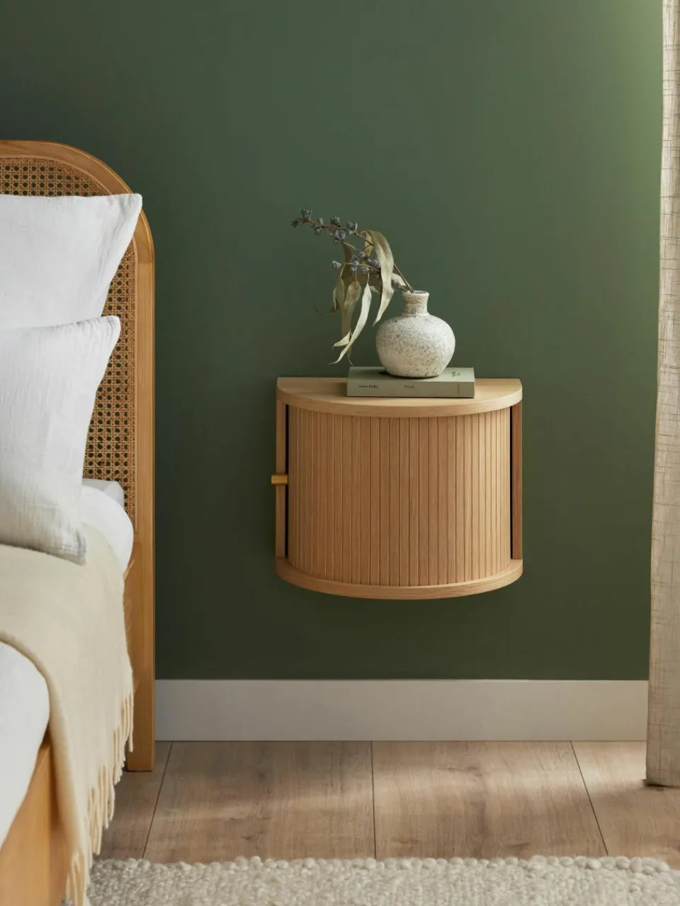 Wand nachtkastje Calary met geribde voorzijde^Westwing Collection Discount