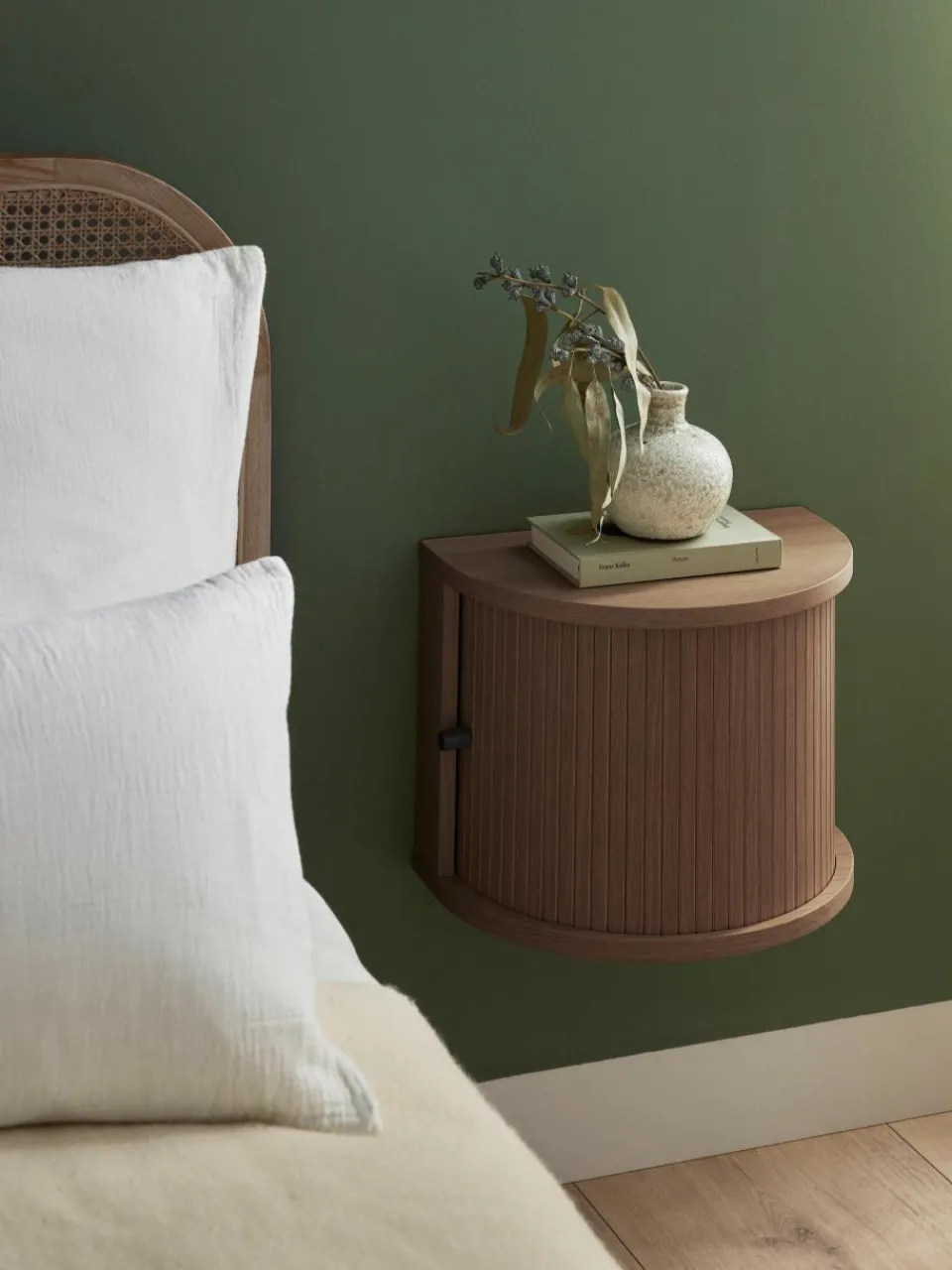Wand nachtkastje Calary met geribde voorzijde^Westwing Collection Outlet