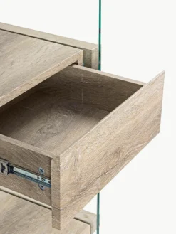 Wandkast Kenya met glazen wanden en 5 planken^Bizzotto Hot