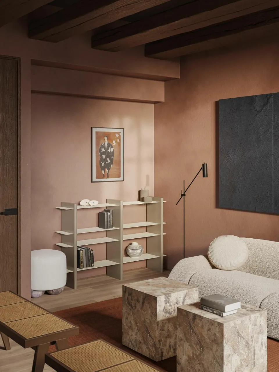 Wandkast Rami met metalen elementen^Westwing Collection Sale