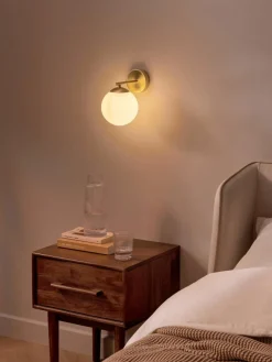 Wandlamp Atlanta van opaalglas^Westwing Collection Best