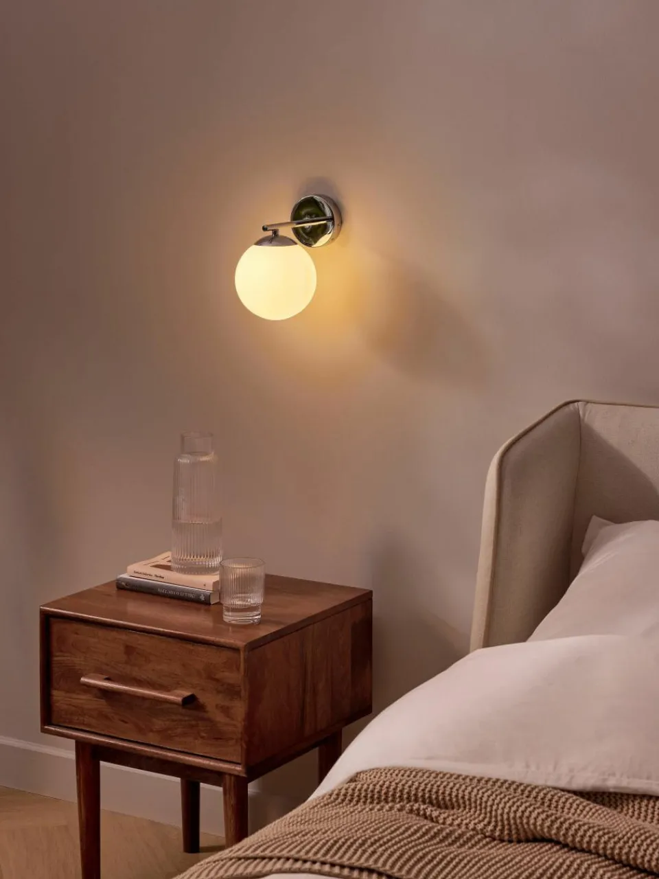 Wandlamp Atlanta van opaalglas^Westwing Collection Online