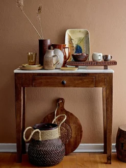 Wandtafel Hauge van mangohout met marmeren tafelblad^Bloomingville Discount