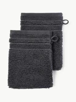 Washandjes Luxe met gestreepte rand, 2 stuks^Westwing Collection Outlet