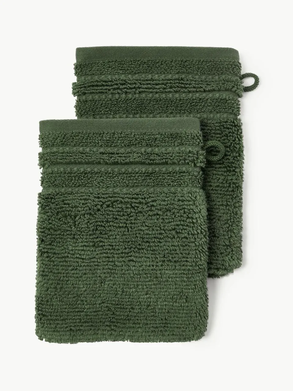 Washandjes Luxe met gestreepte rand, 2 stuks^Westwing Collection Outlet