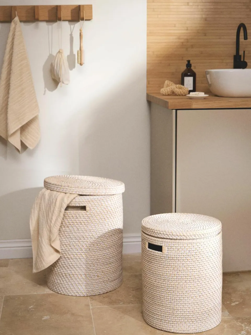 Wasmanden Lurdes met deksel, 2-delig^Westwing Collection Online
