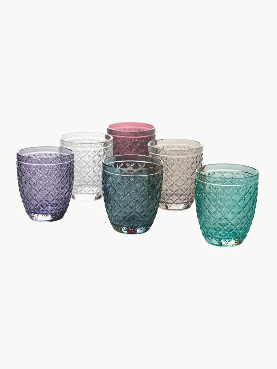 Waterglazen Castle, set van 6^Villa D'Este Home Tivoli Clearance