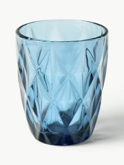 Waterglazen Colorado met structuurpatroon, 4-delig^Westwing Collection Fashion