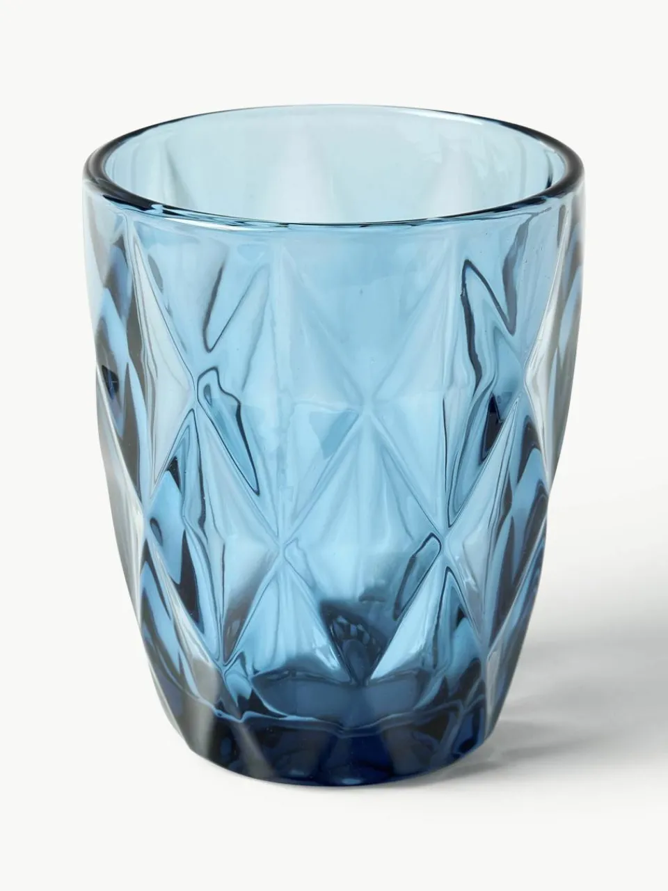 Waterglazen Colorado met structuurpatroon, 4-delig^Westwing Collection Fashion