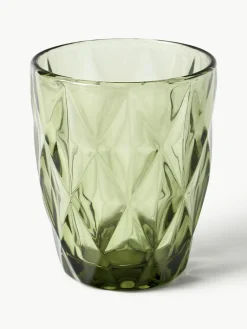 Waterglazen Colorado met structuurpatroon, 4-delig^Westwing Collection Fashion