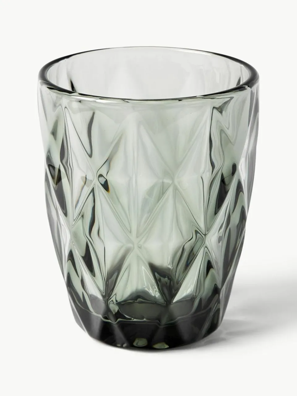 Waterglazen Colorado met structuurpatroon, 4-delig^Westwing Collection Fashion