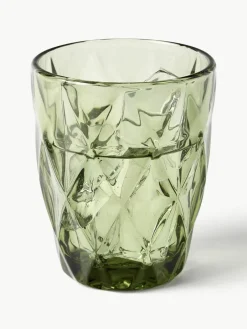 Waterglazen Colorado met structuurpatroon, 4-delig^Westwing Collection Fashion