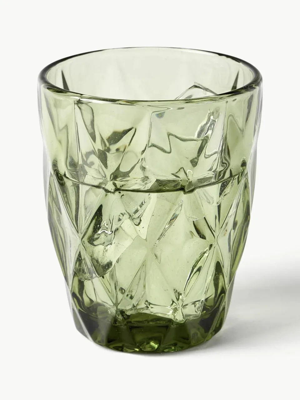 Waterglazen Colorado met structuurpatroon, 4-delig^Westwing Collection Fashion