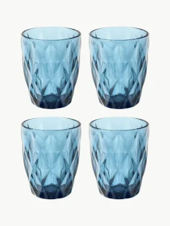 Waterglazen Colorado met structuurpatroon, 4 stuks^Westwing Collection Clearance