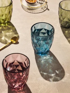 Waterglazen Colorado met structuurpatroon, 4 stuks^Westwing Collection Clearance