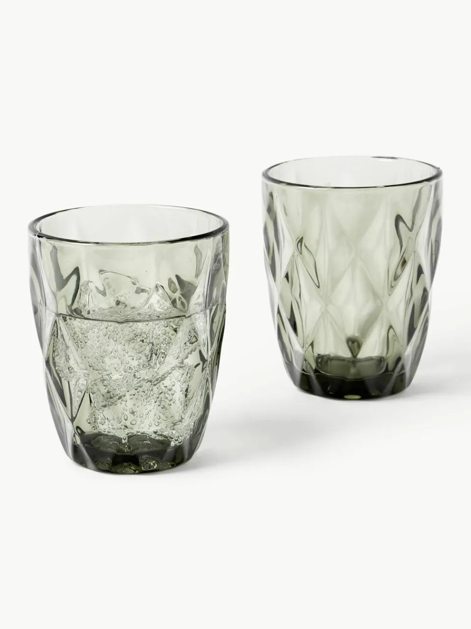 Waterglazen Colorado met structuurpatroon, 4 stuks^Westwing Collection Discount