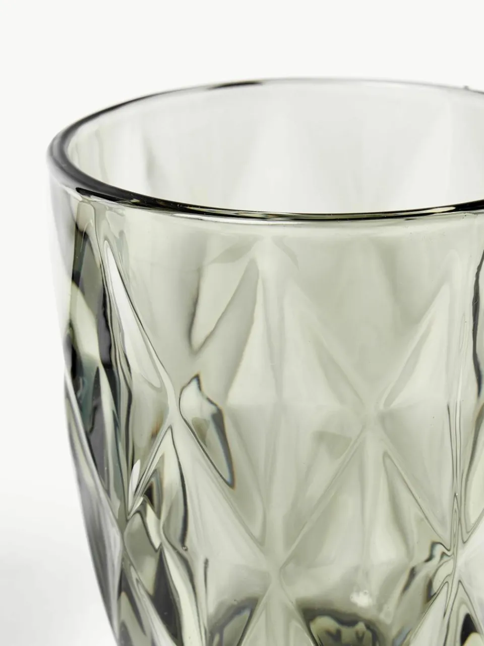 Waterglazen Colorado met structuurpatroon, 4 stuks^Westwing Collection Discount