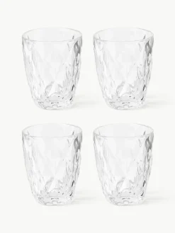 Waterglazen Colorado met structuurpatroon, 4 stuks^Westwing Collection Outlet