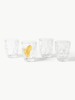 Waterglazen Colorado met structuurpatroon, 4 stuks^Westwing Collection Outlet