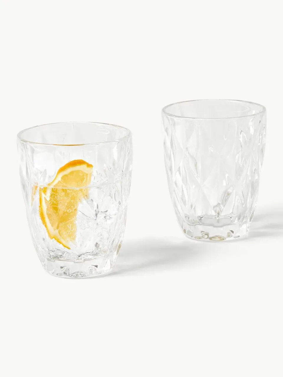 Waterglazen Colorado met structuurpatroon, 4 stuks^Westwing Collection Outlet