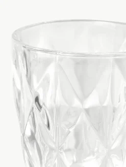 Waterglazen Colorado met structuurpatroon, 4 stuks^Westwing Collection Outlet