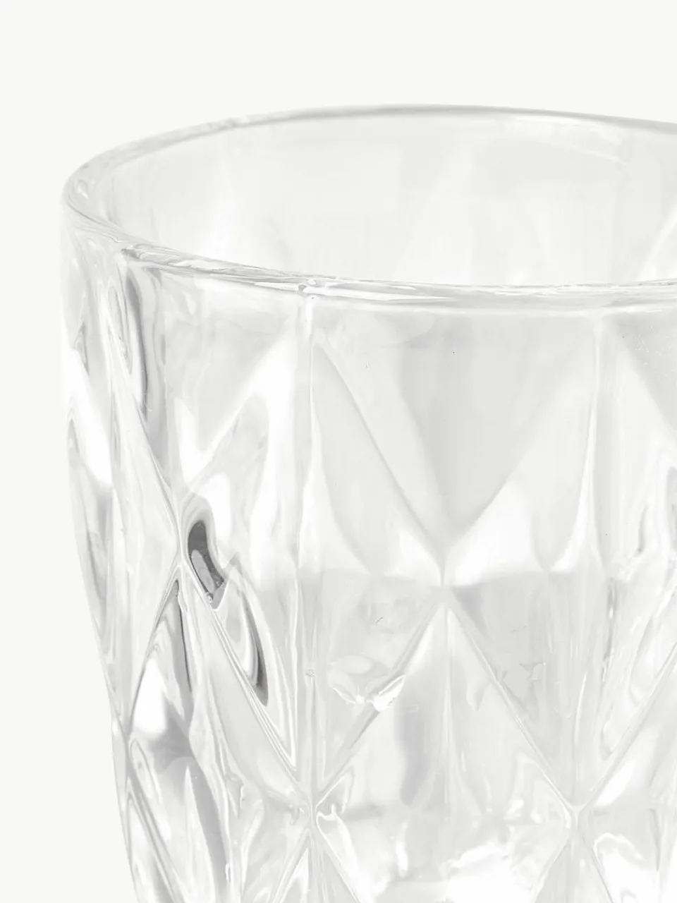 Waterglazen Colorado met structuurpatroon, 4 stuks^Westwing Collection Outlet