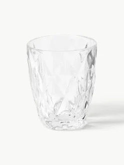 Waterglazen Colorado met structuurpatroon, 4 stuks^Westwing Collection Outlet