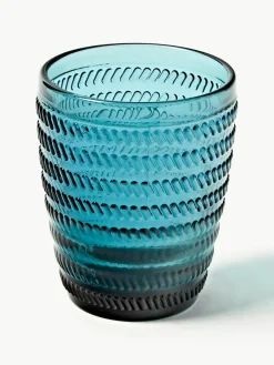 Waterglazen Geometrie met structuurpatroon, set van 6^Villa D'Este Home Tivoli Outlet