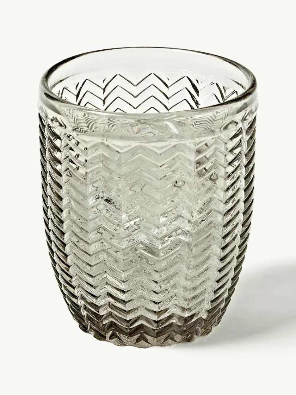 Waterglazen Geometrie met structuurpatroon, set van 6^Villa D'Este Home Tivoli Outlet