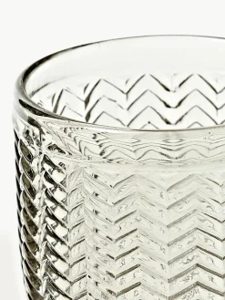 Waterglazen Geometrie met structuurpatroon, set van 6^Villa D'Este Home Tivoli Outlet