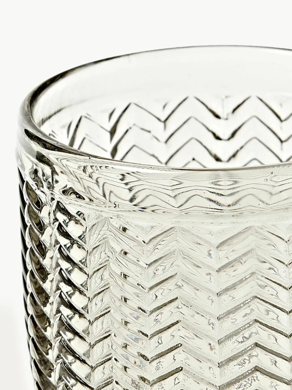 Waterglazen Geometrie met structuurpatroon, set van 6^Villa D'Este Home Tivoli Outlet