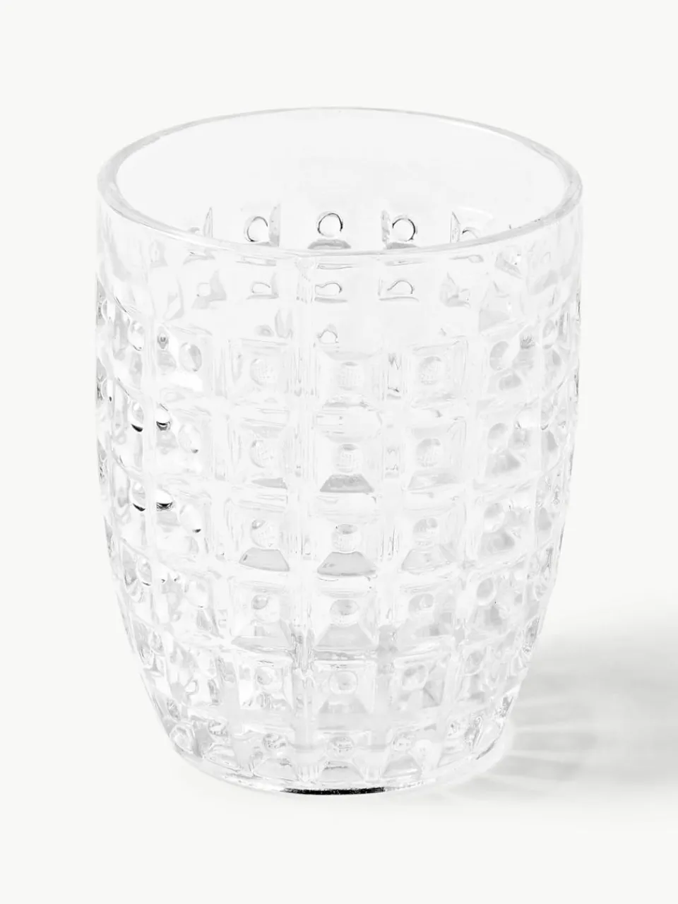 Waterglazen Geometrie met structuurpatroon, set van 6^Villa D'Este Home Tivoli Outlet