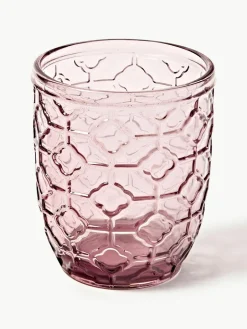 Waterglazen Geometrie met structuurpatroon, set van 6^Villa D'Este Home Tivoli Outlet