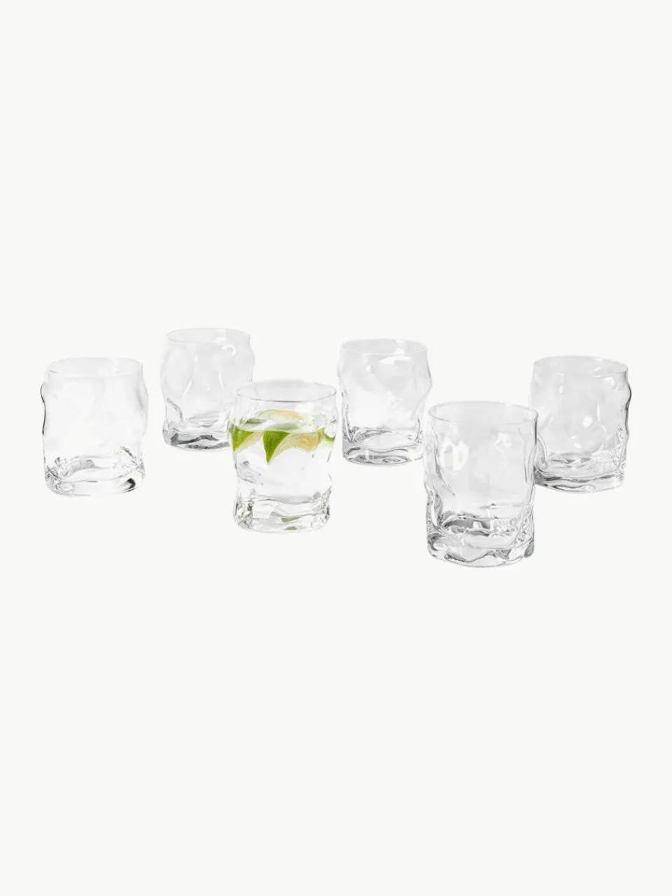 Waterglazen Sorgente in organische vorm, 6 stuks^Westwing Best