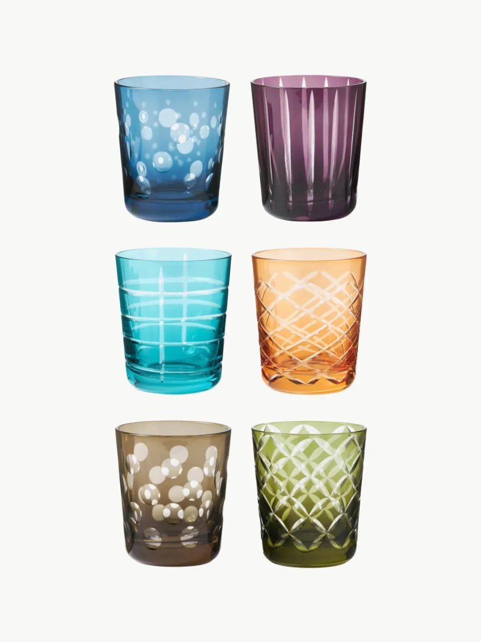 Waterglazenset Cuttings, set van 6^Pols Potten Discount