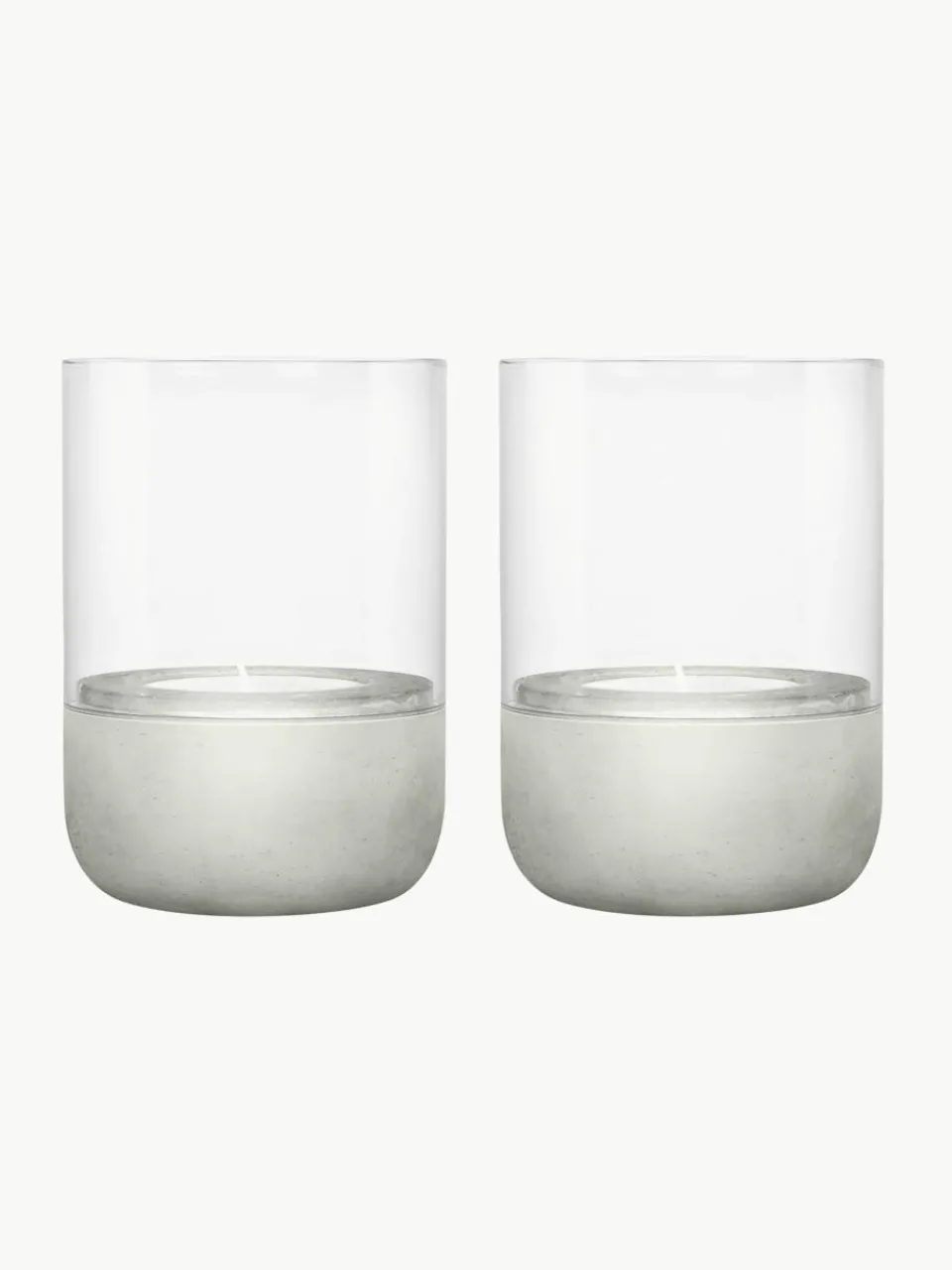 Waxinelichten Calma van beton, 2 stuks^blomus Discount