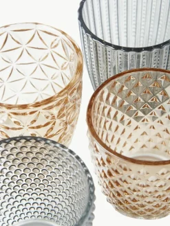 Waxinelichthouder Marilu van glas, set van 4^Westwing Fashion