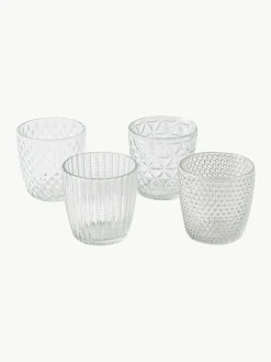 Waxinelichthouder Marilu van glas, set van 4^Westwing Best