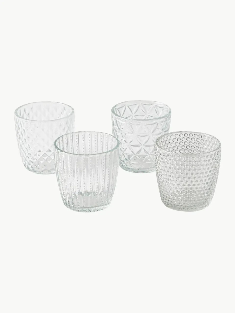 Waxinelichthouder Marilu van glas, set van 4^Westwing Best
