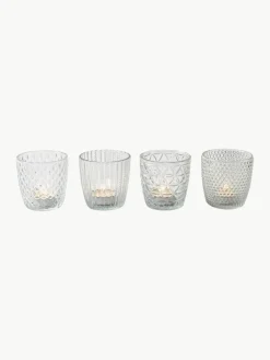 Waxinelichthouder Marilu van glas, set van 4^Westwing Best