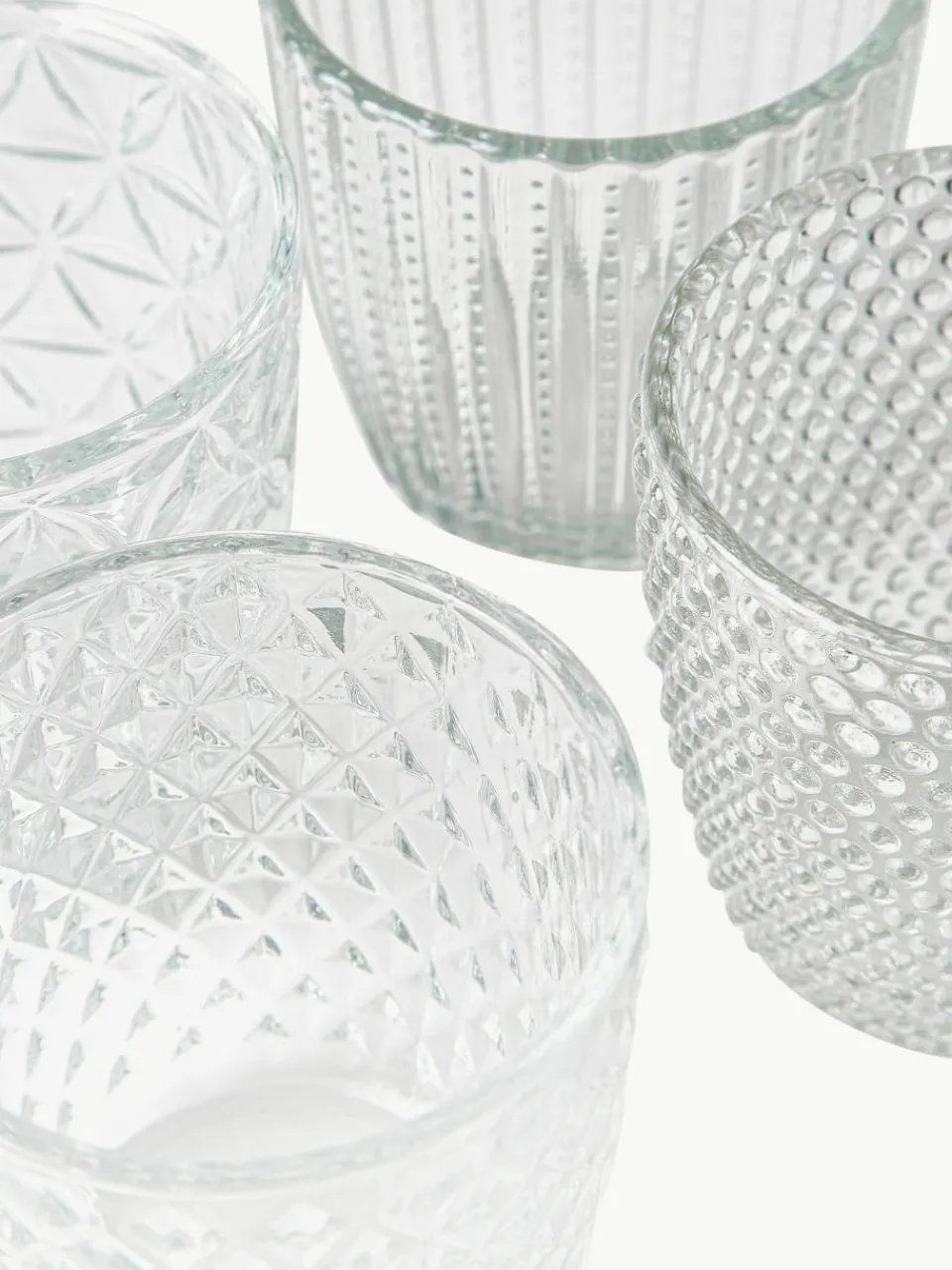 Waxinelichthouder Marilu van glas, set van 4^Westwing Best