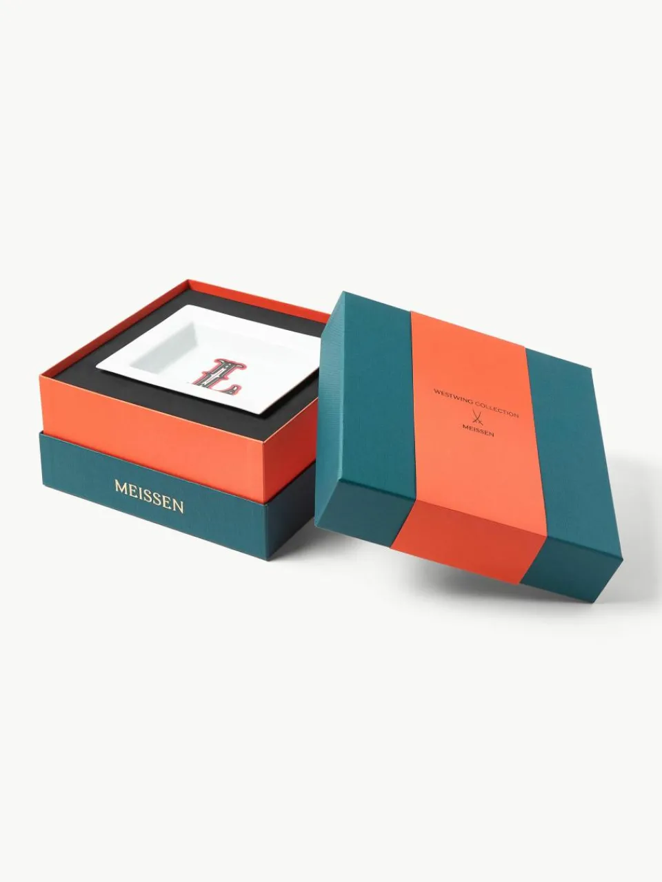 x MEISSEN, handgemaakte vide-poche initiaen met decoratie^Westwing Collection Discount