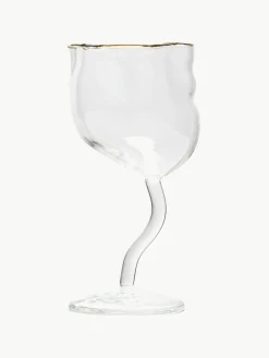 Wijnglas Classic On Acid met goudkleurige decoratie^SELETTI Clearance
