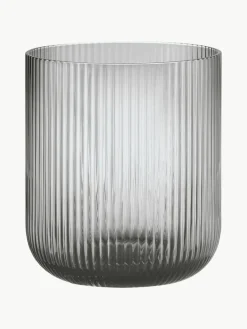 Windlicht Ven met groefreliëf van glas, H 16 cm^blomus Hot