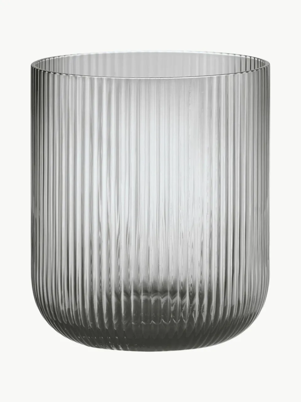 Windlicht Ven met groefreliëf van glas, H 16 cm^blomus Hot