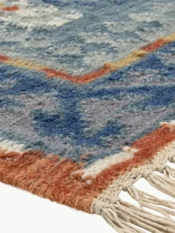 Wollen loper Arsam met sierpatroon en franjes^Bloomingville Hot