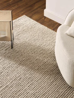 Wollen vloerkleed Bruna met gevlochten structuur^Westwing Collection Fashion